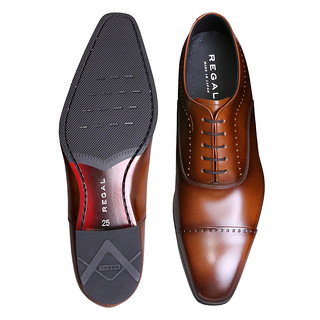 REGAL/丽格商务正装英伦婚鞋日本制尖头系带男鞋皮鞋11LR 37 BR(褐色)YYK15