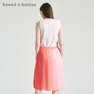 bread n butter 面包黄油 套头纯色短款无袖女士蕾丝衫雪纺衫 2/175L 