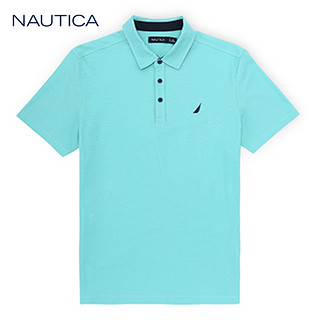 NAUTICA/诺帝卡男装夏季男士纯色棉质休闲短袖T恤POLO衫男KC9120 XXL 1BW白色