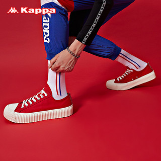 Kappa卡帕情侣男女串标运动板鞋低帮帆布鞋休闲小白鞋K09Y5VS01 37 韩国白-012A