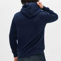 Gap男装舒适套头连帽衫春513877 休闲简约宽松卫衣男士上衣 175/88A(XS) 海军蓝