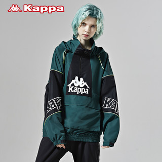 Kappa 卡帕 情侣男女防风衣春季休闲外套连帽运动卫衣上衣2020新款 S 大红色-553