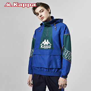 Kappa 卡帕 情侣男女防风衣春季休闲外套连帽运动卫衣上衣2020新款 S 大红色-553