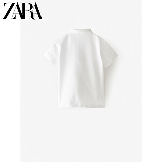 ZARA 新款 童装男童 春夏新品 基本款珠地布 POLO 衫 01887660250 白色 7 岁 (122 cm)