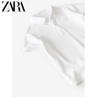 ZARA 新款 童装男童 春夏新品 基本款珠地布 POLO 衫 01887660250 白色 7 岁 (122 cm)