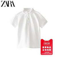 ZARA 新款 童装男童 春夏新品 基本款珠地布 POLO 衫 01887660250 白色 7 岁 (122 cm)