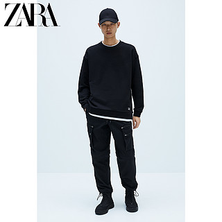 ZARA 新款 男装 拼接加大码宽松运动衫卫衣 04087408800 XL (185/104A) 黑色