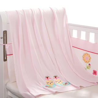 AUSTTBABY 婴儿床单 纯棉被单宝宝新生儿床上用品 维多利亚刺绣