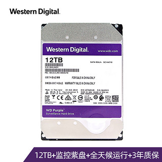 WD西部数据WD121EJRX视频监控硬盘12t机械硬盘录像机专用 台式机 WD121EJRX 含SATA套装