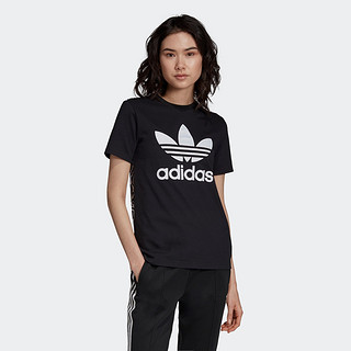 adidas阿迪达斯官网  三叶草 TSHIRT GRAPHIC 女装短袖T恤DY0883 34 黑/白