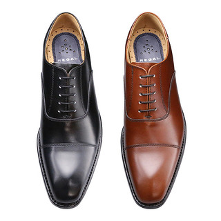 REGAL/丽格商务正装固特异男鞋系带低跟德比男士皮鞋T02C 39 B(黑色)YYK+15