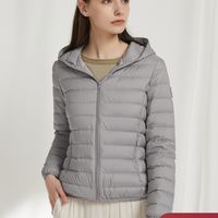BOSIDENG 波司登 秋季新款羽绒服女短款轻薄休闲连帽外套B90131018 170/92A 黑色8056
