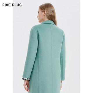 FIVE PLUS 新款女装羊毛双面呢大衣女长款阿尔巴卡外套 XS 浅驼494
