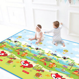 费雪 Fisher Price 韩国进口动物森林XPE材质150*200*1.0CM爬行垫 儿童地垫 宝宝爬爬垫单面图案包边BMF15