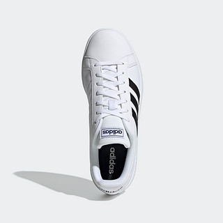 阿迪达斯官网 adidas GRAND COURT BASE 男女网球运动鞋 白色/蓝色/红色