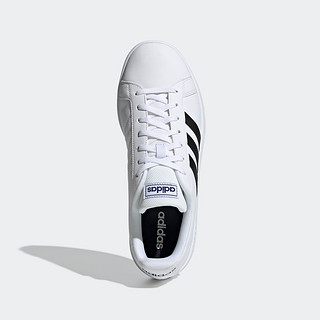 阿迪达斯官网 adidas GRAND COURT BASE 男女网球运动鞋EE7904 44.5 亮白/1号黑色/新海军蓝