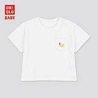 婴儿/幼儿 圆领T恤(短袖) 427067 优衣库UNIQLO 00 白色 90cm(90)