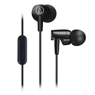 audio-technica 铁三角 ATH-CLR100IS 入耳式动圈有线耳机 黑色 3.5mm