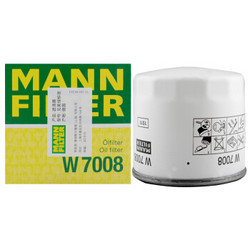 MANN FILTER 曼牌滤清器 机油滤清器机滤机油滤芯W7008福克斯蒙迪欧福睿斯翼虎翼博沃尔沃