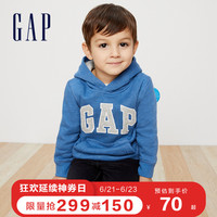 Gap男幼童活力亮色LOGO连帽卫衣春190547 童装休闲连帽衫潮流外套 绿色 80cm(80cm(12-18月))