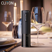 CLITON电动红酒开瓶器 锂电池充电式全自动不锈钢开酒器家用启瓶器 带电量显示KP3-371801A-4