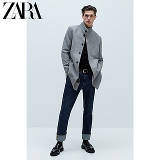 ZARA 新款 男装 双色纹理大衣外套 00706378811 L (180/100A) 浅灰色