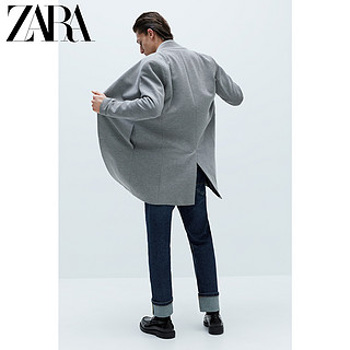 ZARA 新款 男装 双色纹理大衣外套 00706378811 L (180/100A) 浅灰色