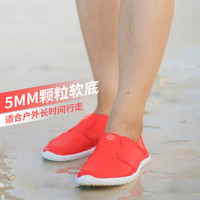 迪卡侬沙滩涉水鞋凉鞋女户外洞洞鞋成人儿童潜水鞋防滑快干SUBEA 鞋码为42-43 成人黑灰色(建议拍大一码)