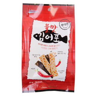 韩国进口 海地村 零食小吃 海苔鱼干脆片 香辣海苔脆鱼片 20g
