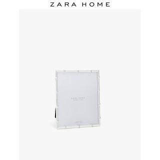 Zara Home 竹节状个性银色金属玻璃相框摆台7寸10寸 49019045808 22.0 x 1.0 x 27.0 cm（10寸） 银色