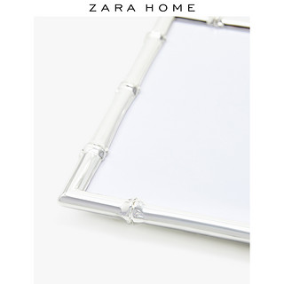 Zara Home 竹节状个性银色金属玻璃相框摆台7寸10寸 49019045808 22.0 x 1.0 x 27.0 cm（10寸） 银色