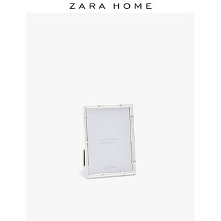 Zara Home 竹节状个性银色金属玻璃相框摆台7寸10寸 49019045808 22.0 x 1.0 x 27.0 cm（10寸） 银色