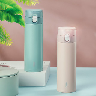 商品爱仕达保温杯男女便携316不锈钢学生简约弹跳盖水杯子瓶大容量