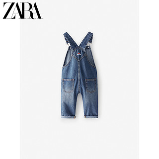 ZARA 新款 男婴幼童 特惠精选 基本款牛仔背带裤 03337515427 中蓝色 12-18 月 (86 cm)
