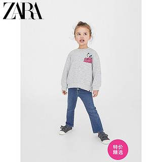 ZARA 新款 女婴幼童 特惠精选迪士尼米妮老鼠印花卫衣03335553803 斑纹灰色 9-12 月 (80 cm)