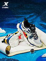 XTEP 特步 特步男鞋山海系列运动鞋夏季男士休闲鞋透气2020新款老爹鞋子潮鞋 40 黑灰米
