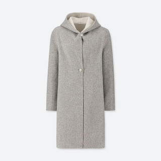 UNIQLO 优衣库 420227 女款双面呢连帽大衣