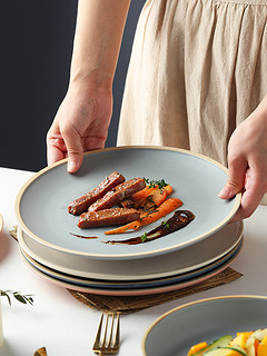 京樱 陶瓷餐盘 8英寸 莫兰迪色款