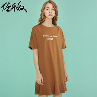 GIORDANO 佐丹奴 96467610 女士短袖连衣裙