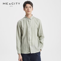 ME&CITY 527200 男款领亚麻薄款衬衫