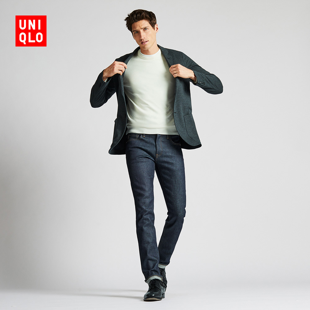 男装弹力修身牛仔裤原色产品422927优衣库uniqlo