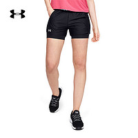 UNDER ARMOUR 安德玛 Play Up 2合1 1321259 女款短裤 黑色002 XS码