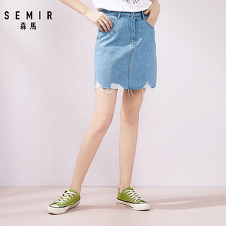 Semir 森马 19-039200109 女士A字牛仔裙