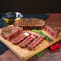 鲜京采 巴西进口原切草饲眼肉牛排2斤(4-6片)健身减脂牛肉