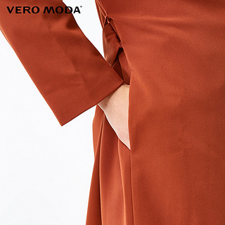 VERO MODA 维莎曼 318321523 女士翻领中长款风衣外套