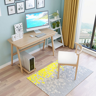 梦尚佳 白蜡木日式办公桌椅 原木色1.2米书桌（不含椅）