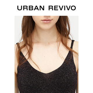 URBAN REVIVO WG29R9FE2000 女士吊带针织连衣裙