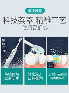 LEBOND 力博得 MZ净享 超声波电动牙刷 (粉色、6刷头、3周)