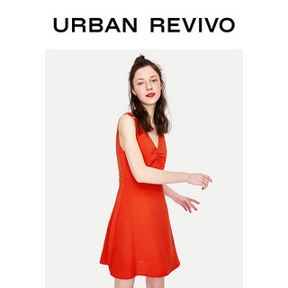 URBAN REVIVO YV12R7EN2000 V领无袖连衣裙