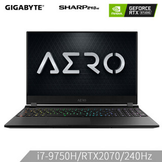 GIGABYTE 技嘉 NewAero15-XA 15.6英寸游戏本(i7-9750H、16G、512G、RTX2070MQ、240Hz)